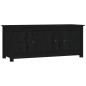 vidaXL Schuhschrank Schwarz 110x38x45,5 cm Massivholz Kiefer vidaXL Schuhschrank Schwarz 110x38x45,5 cm Massivholz Kiefer