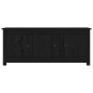 vidaXL Schuhschrank Schwarz 110x38x45,5 cm Massivholz Kiefer vidaXL Schuhschrank Schwarz 110x38x45,5 cm Massivholz Kiefer