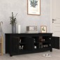 vidaXL Schuhschrank Schwarz 110x38x45,5 cm Massivholz Kiefer vidaXL Schuhschrank Schwarz 110x38x45,5 cm Massivholz Kiefer