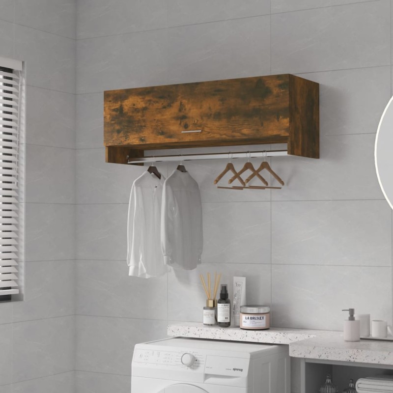 vidaXL Kleiderschrank Räuchereiche 100x32,5x35 cm Holzwerkstoff vidaXL Kleiderschrank Räuchereiche 100x32,5x35 cm Holzwerkstoff