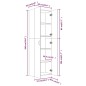 vidaXL Büroschrank Räuchereiche 60x32x190 cm Holzwerkstoff vidaXL Büroschrank Räuchereiche 60x32x190 cm Holzwerkstoff
