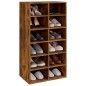 vidaXL Schuhregal Räuchereiche 54x34x100,5 cm Holzwerkstoff vidaXL Schuhregal Räuchereiche 54x34x100,5 cm Holzwerkstoff