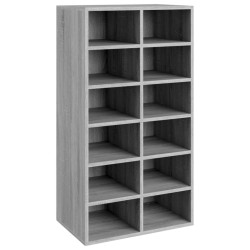 vidaXL Schuhregal Grau Sonoma 54x34x100,5 cm Holzwerkstoff