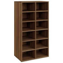 vidaXL Schuhregal Braun Eichen-Optik 54x34x100,5 cm Holzwerkstoff