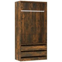 vidaXL Kleiderschrank Räuchereiche 100x50x200 cm Holzwerkstoff
