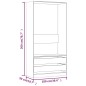 vidaXL Kleiderschrank Räuchereiche 100x50x200 cm Holzwerkstoff vidaXL Kleiderschrank Räuchereiche 100x50x200 cm Holzwerkstoff