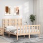 Massivholzbett mit Kopfteil 140x190 cm Massivholzbett mit Kopfteil 140x190 cm