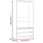 vidaXL Kleiderschrank Braun Eiche-Optik 100x50x200 cm Holzwerkstoff vidaXL Kleiderschrank Braun Eiche-Optik 100x50x200 cm Holzwerkstoff