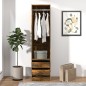 vidaXL Kleiderschrank mit Schubladen Räuchereiche 50x50x200 cm vidaXL Kleiderschrank mit Schubladen Räuchereiche 50x50x200 cm