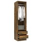 vidaXL Kleiderschrank mit Schubladen Räuchereiche 50x50x200 cm vidaXL Kleiderschrank mit Schubladen Räuchereiche 50x50x200 cm