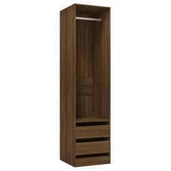 vidaXL Kleiderschrank mit Schubladen Braun Eichen-Optik 50x50x200 cm