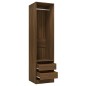vidaXL Kleiderschrank mit Schubladen Braun Eichen-Optik 50x50x200 cm vidaXL Kleiderschrank mit Schubladen Braun Eichen-Optik 50x50x200 cm