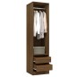 vidaXL Kleiderschrank mit Schubladen Braun Eichen-Optik 50x50x200 cm vidaXL Kleiderschrank mit Schubladen Braun Eichen-Optik 50x50x200 cm