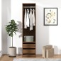 vidaXL Kleiderschrank mit Schubladen Braun Eichen-Optik 50x50x200 cm vidaXL Kleiderschrank mit Schubladen Braun Eichen-Optik 50x50x200 cm