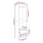 vidaXL Kleiderschrank mit Schubladen Braun Eichen-Optik 50x50x200 cm vidaXL Kleiderschrank mit Schubladen Braun Eichen-Optik 50x50x200 cm