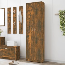 vidaXL Garderobenschrank Räuchereiche 55x25x189 cm Holzwerkstoff