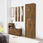 vidaXL Garderobenschrank Räuchereiche 55x25x189 cm Holzwerkstoff vidaXL Garderobenschrank Räuchereiche 55x25x189 cm Holzwerkstoff