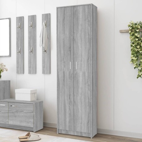 vidaXL Garderobenschrank Grau Sonoma 55x25x189 cm Holzwerkstoff