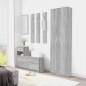 vidaXL Garderobenschrank Grau Sonoma 55x25x189 cm Holzwerkstoff vidaXL Garderobenschrank Grau Sonoma 55x25x189 cm Holzwerkstoff