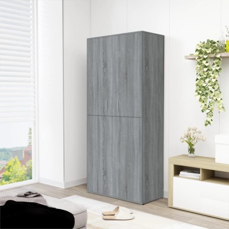 vidaXL Schuhschrank Grau Sonoma 80x39x178 cm Holzwerkstoff