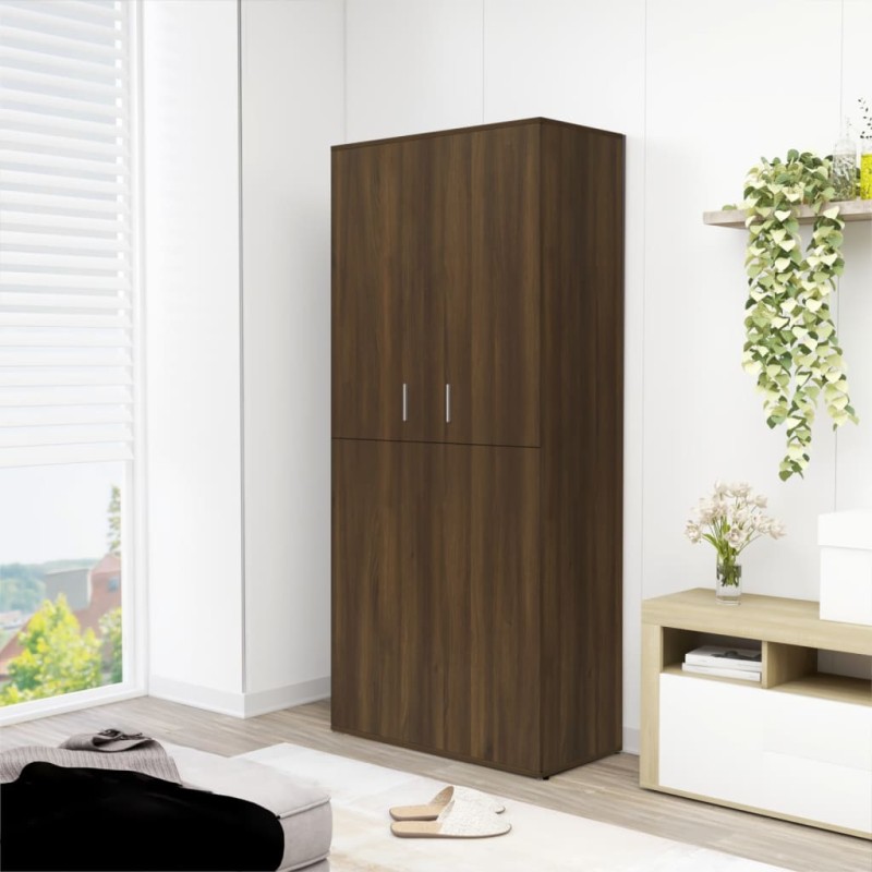 vidaXL Schuhschrank Braun Eichen-Optik 80x39x178 cm Holzwerkstoff vidaXL Schuhschrank Braun Eichen-Optik 80x39x178 cm Holzwerkstoff