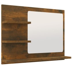 vidaXL Badspiegel Räuchereiche 60x10,5x45 cm Holzwerkstoff