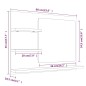 vidaXL Badspiegel Räuchereiche 60x10,5x45 cm Holzwerkstoff vidaXL Badspiegel Räuchereiche 60x10,5x45 cm Holzwerkstoff