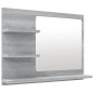 vidaXL Badspiegel Grau Sonoma 60x10,5x45 cm Holzwerkstoff vidaXL Badspiegel Grau Sonoma 60x10,5x45 cm Holzwerkstoff