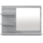 vidaXL Badspiegel Grau Sonoma 60x10,5x45 cm Holzwerkstoff vidaXL Badspiegel Grau Sonoma 60x10,5x45 cm Holzwerkstoff
