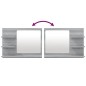 vidaXL Badspiegel Grau Sonoma 60x10,5x45 cm Holzwerkstoff vidaXL Badspiegel Grau Sonoma 60x10,5x45 cm Holzwerkstoff