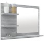 vidaXL Badspiegel Grau Sonoma 60x10,5x45 cm Holzwerkstoff vidaXL Badspiegel Grau Sonoma 60x10,5x45 cm Holzwerkstoff