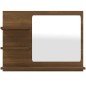 vidaXL Badspiegel Braun Eiche-Optik 60x10,5x45 cm Holzwerkstoff vidaXL Badspiegel Braun Eiche-Optik 60x10,5x45 cm Holzwerkstoff