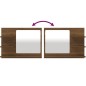vidaXL Badspiegel Braun Eiche-Optik 60x10,5x45 cm Holzwerkstoff vidaXL Badspiegel Braun Eiche-Optik 60x10,5x45 cm Holzwerkstoff
