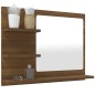 vidaXL Badspiegel Braun Eiche-Optik 60x10,5x45 cm Holzwerkstoff vidaXL Badspiegel Braun Eiche-Optik 60x10,5x45 cm Holzwerkstoff