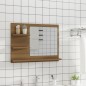 vidaXL Badspiegel Braun Eiche-Optik 60x10,5x45 cm Holzwerkstoff vidaXL Badspiegel Braun Eiche-Optik 60x10,5x45 cm Holzwerkstoff