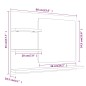 vidaXL Badspiegel Braun Eiche-Optik 60x10,5x45 cm Holzwerkstoff vidaXL Badspiegel Braun Eiche-Optik 60x10,5x45 cm Holzwerkstoff