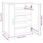vidaXL Schuhschrank Grau Sonoma 60x35x70 cm Holzwerkstoff vidaXL Schuhschrank Grau Sonoma 60x35x70 cm Holzwerkstoff