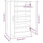vidaXL Schuhschrank Braun Eichen-Optik 60x35x70 cm Holzwerkstoff vidaXL Schuhschrank Braun Eichen-Optik 60x35x70 cm Holzwerkstoff