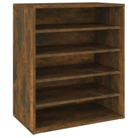 vidaXL Schuhschrank Räuchereiche 60x35x70 cm Holzwerkstoff