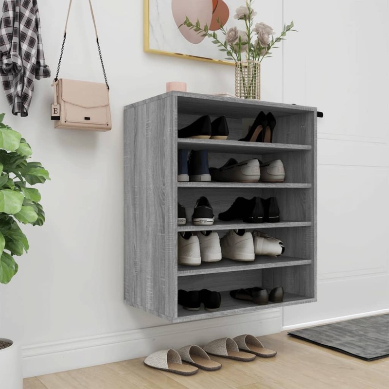 vidaXL Schuhschrank Grau Sonoma 60x35x70 cm Holzwerkstoff vidaXL Schuhschrank Grau Sonoma 60x35x70 cm Holzwerkstoff