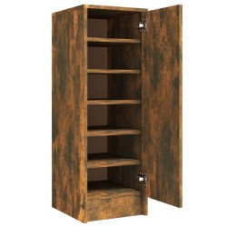 vidaXL Schuhregal Räuchereiche 32x35x92 cm Holzwerkstoff
