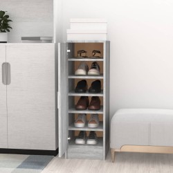 vidaXL Schuhregal Grau Sonoma 32x35x92 cm Holzwerkstoff