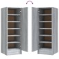 vidaXL Schuhregal Grau Sonoma 32x35x92 cm Holzwerkstoff vidaXL Schuhregal Grau Sonoma 32x35x92 cm Holzwerkstoff