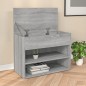 vidaXL Schuhbank Grau Sonoma 60x30x45 cm Holzwerkstoff vidaXL Schuhbank Grau Sonoma 60x30x45 cm Holzwerkstoff