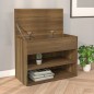 vidaXL Schuhbank Braun Eichen-Optik 60x30x45 cm Holzwerkstoff vidaXL Schuhbank Braun Eichen-Optik 60x30x45 cm Holzwerkstoff