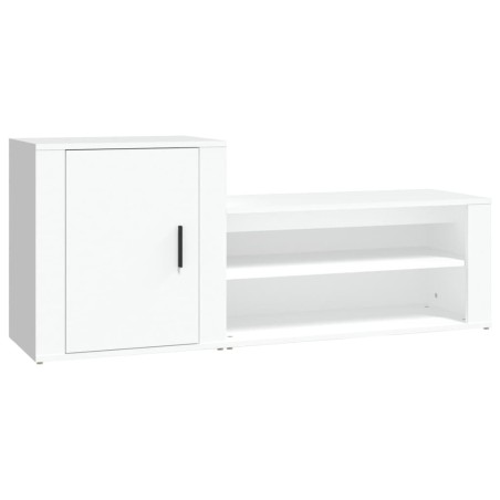 vidaXL Schuhschrank Weiß 130x35x54 cm Holzwerkstoff