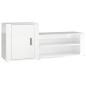 vidaXL Schuhschrank Hochglanz-Weiß 130x35x54 cm Holzwerkstoff vidaXL Schuhschrank Hochglanz-Weiß 130x35x54 cm Holzwerkstoff