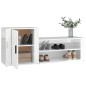 vidaXL Schuhschrank Hochglanz-Weiß 130x35x54 cm Holzwerkstoff vidaXL Schuhschrank Hochglanz-Weiß 130x35x54 cm Holzwerkstoff
