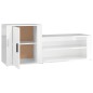 vidaXL Schuhschrank Hochglanz-Weiß 130x35x54 cm Holzwerkstoff vidaXL Schuhschrank Hochglanz-Weiß 130x35x54 cm Holzwerkstoff