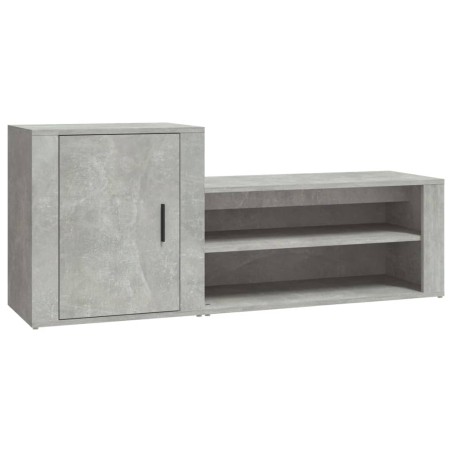 vidaXL Schuhschrank Betongrau 130x35x54 cm Holzwerkstoff